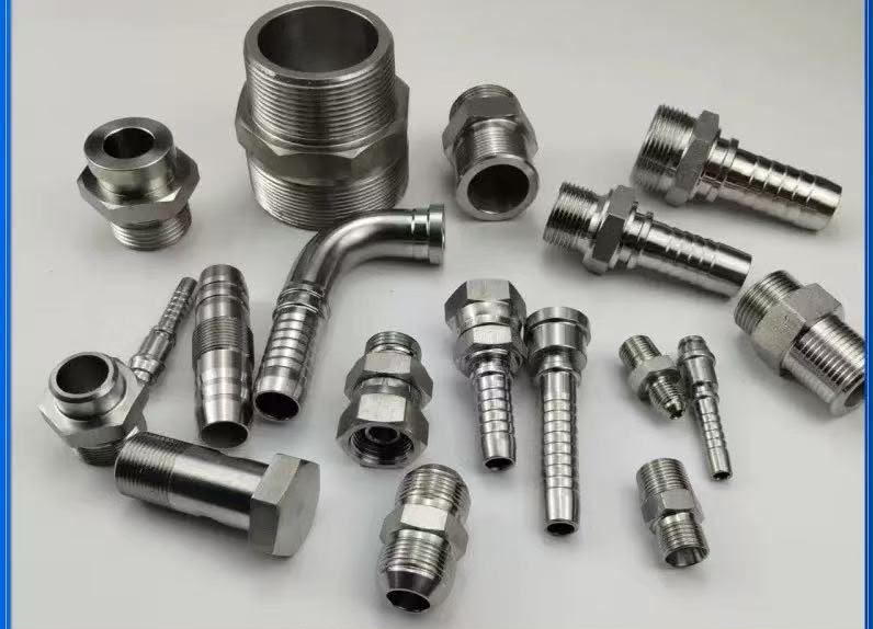 Flange fittings arranged and ready for supply