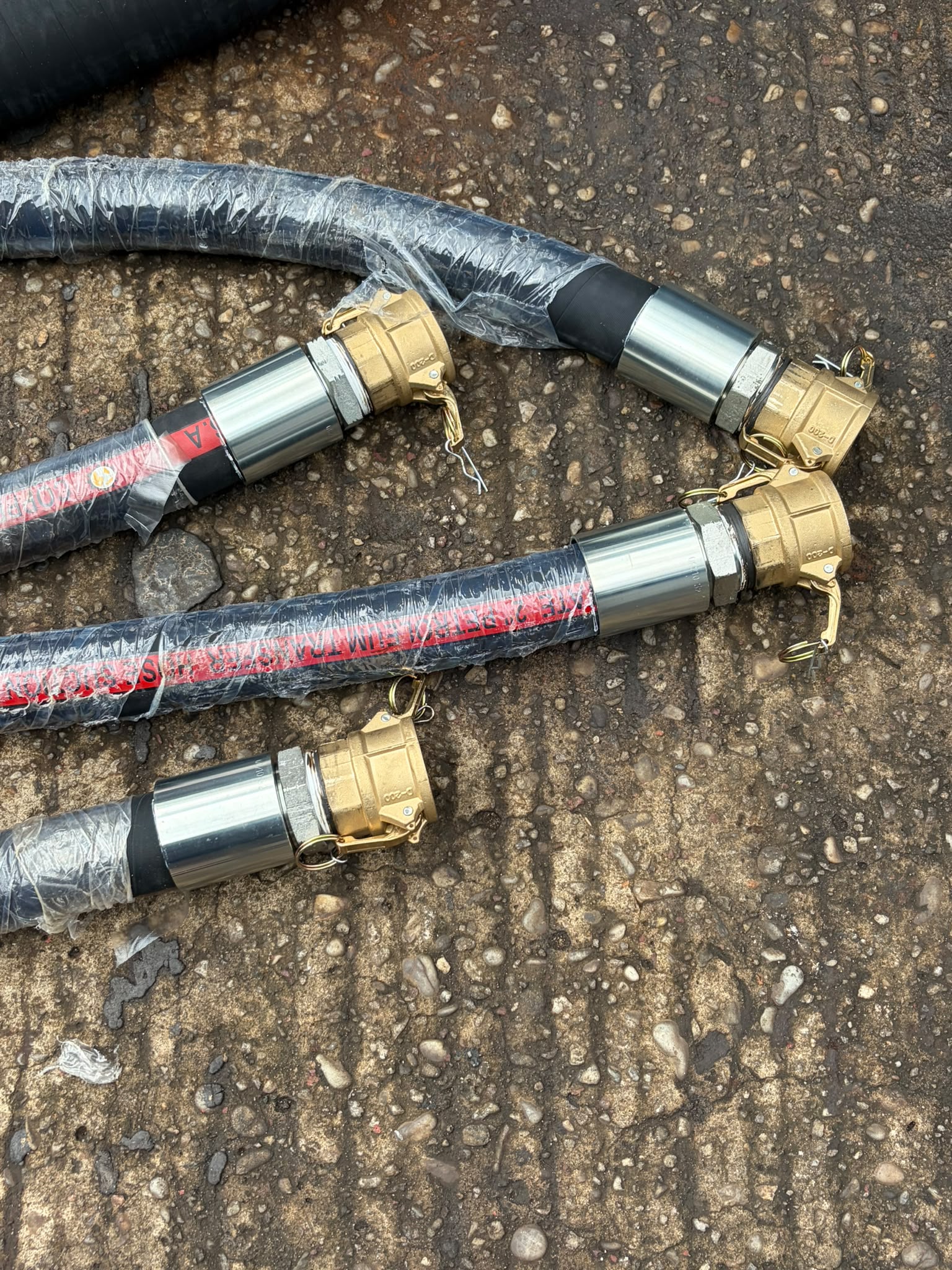 Hydraulic hose stock prepared for supply